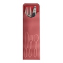 5 x 100 Bestecktaschen 23,5 cm x 7,3 cm bordeaux inkl. farbiger Serviette
