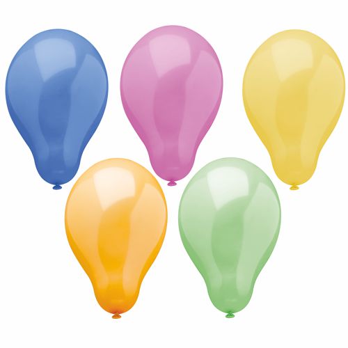 [81463] 6 x 50 Luftballons Ø 25 cm farbig sortiert "Trend"