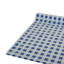 6 x Tischdecke, Folie 50 m x 80 cm blau "Karo"