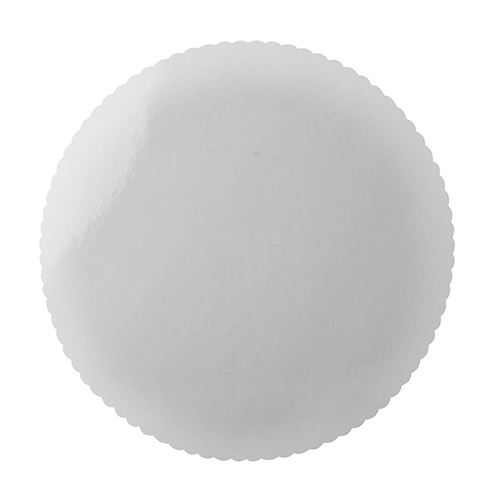 30 x 6 Tortenunterlagen, Pappe rund Ø 28 cm weiss beschichtet, mit gezacktem Rand