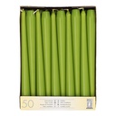 2 x 50 Leuchterkerzen Ø 2,2 cm · 25 cm olivgrün