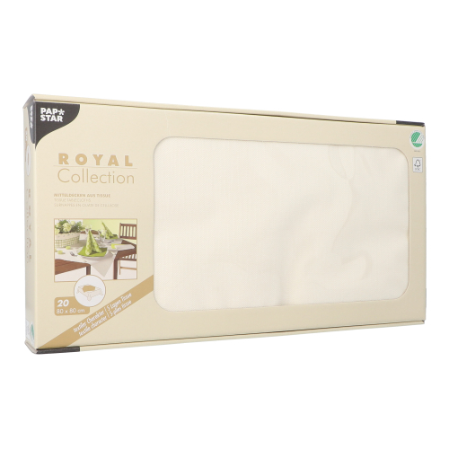 5 x 20 Mitteldecken, Tissue "ROYAL Collection" 80 cm x 80 cm champagner