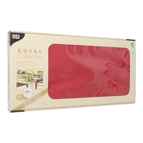 [81891] 5 x 20 Mitteldecken, Tissue "ROYAL Collection" 80 cm x 80 cm bordeaux