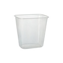 10 x 100 Verpackungsbecher, PP eckig 500 ml 10,1 cm x 8,1 cm x 10,8 cm transparent