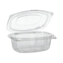 6 x 50 Feinkost- und Salatschalen mit Klappdeckeln, PLA "pure" 500 ml 6,4 cm x 16,1 cm x 13,2 cm