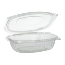 4 x 50 Feinkost- und Salatschalen mit Klappdeckeln, PLA "pure" 750 ml 6,6 cm x 20,5 cm x 16,8 cm