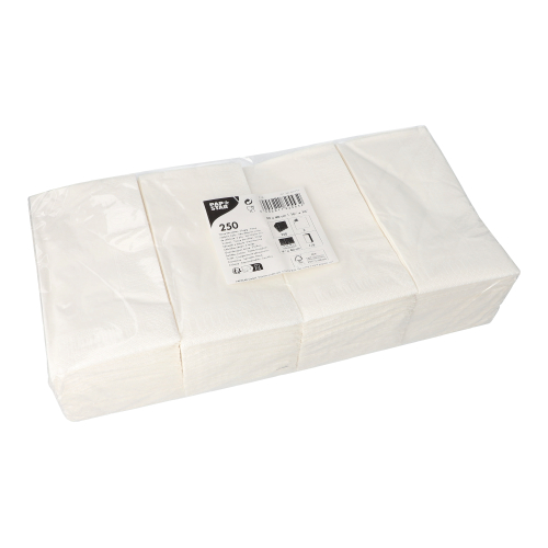 8 x 250 Servietten, 2-lagig 1/8-Falz 40 cm x 40 cm weiss