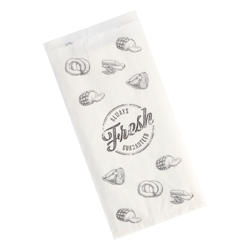 1000 Fleischerbeutel, Kraftpapier, gefädelt 28 cm x 14 cm x 6 cm