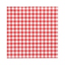 12 x 30 Servietten, 3-lagig 1/4-Falz 33 cm x 33 cm rot "Vichy Karo"