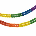 5 x Großraumgirlande, Papier Ø 16 cm · 10 m "Rainbow" schwer entflammbar