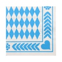 4 x 250 Servietten, 3-lagig 1/4-Falz 33 cm x 33 cm "Bayrisch Blau"