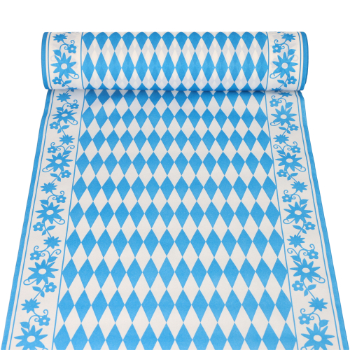 6 x Tischläufer, stoffähnlich, Airlaid 24 m x 40 cm "Bayrisch Blau"