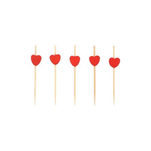 [84664] 15 x 40 Fingerfood - Picker 7 cm "Heart"