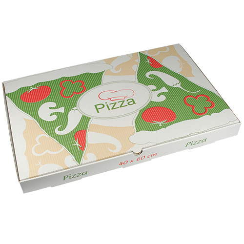 50 Pizzakartons, Cellulose "pure" eckig 40 cm x 60 cm x 5 cm