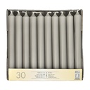 4 x 30 Tafelkerzen Ø 2,1 cm · 19,6 cm grau