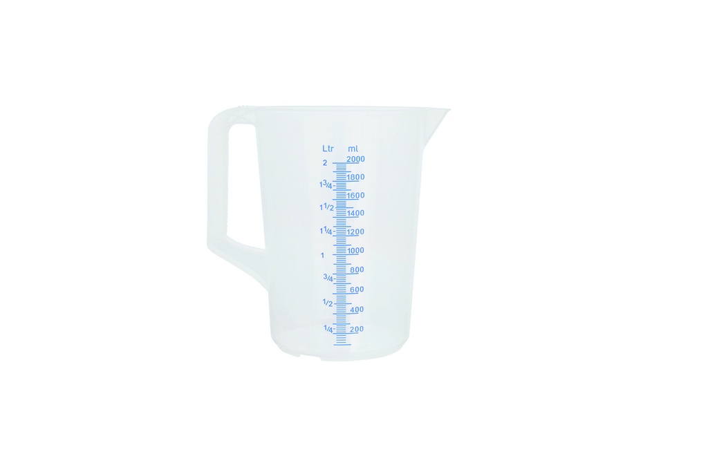 [200013] Meßbecher aus Polypropylen, 2 l, natur
