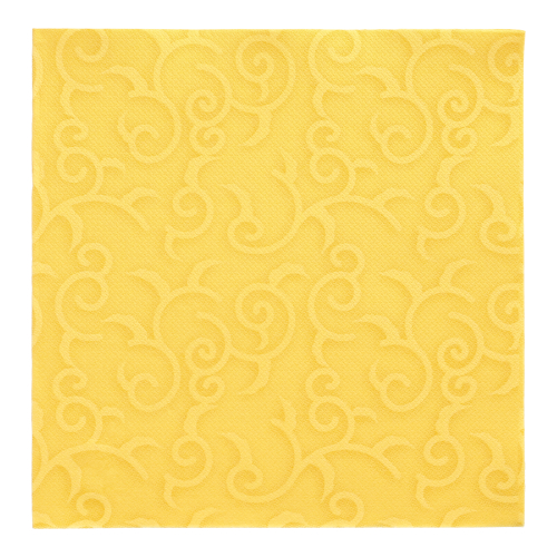 5 x 50 Servietten "ROYAL Collection" 1/4-Falz 40 cm x 40 cm gelb "Casali"