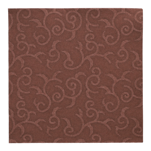 5 x 50 Servietten "ROYAL Collection" 1/4-Falz 40 cm x 40 cm braun "Casali"
