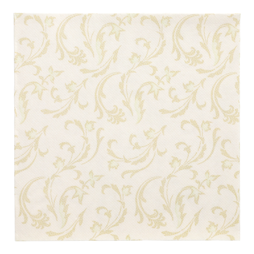 5 x 50 Servietten "ROYAL Collection" 1/4-Falz 40 cm x 40 cm champagner "Damascato"