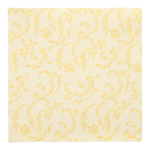 5 x 50 Servietten "ROYAL Collection" 1/4-Falz 40 cm x 40 cm gelb "Damascato"