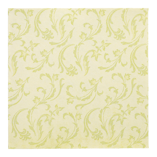 5 x 50 Servietten "ROYAL Collection" 1/4-Falz 40 cm x 40 cm limonengrün "Damascato"