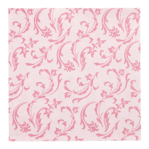 5 x 50 Servietten "ROYAL Collection" 1/4-Falz 40 cm x 40 cm fuchsia "Damascato"