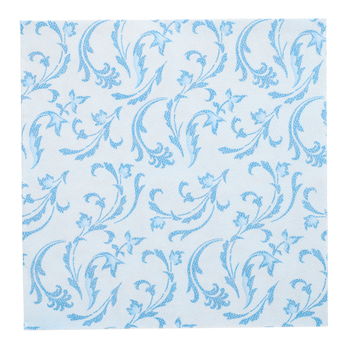 [85003] 5 x 50 Servietten "ROYAL Collection" 1/4-Falz 40 cm x 40 cm türkis "Damascato"