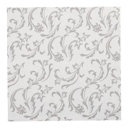 5 x 50 Servietten "ROYAL Collection" 1/4-Falz 40 cm x 40 cm grau "Damascato"