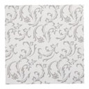 5 x 50 Servietten "ROYAL Collection" 1/4-Falz 40 cm x 40 cm grau "Damascato"