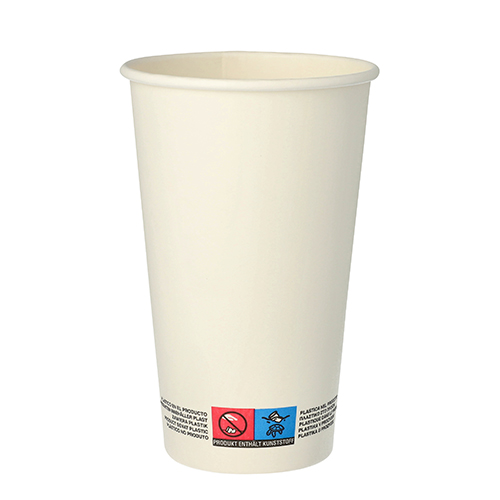 [85066] 20 x 50 Trinkbecher, Pappe "To Go" 0,4 l Ø 9 cm · 13,9 cm weiss