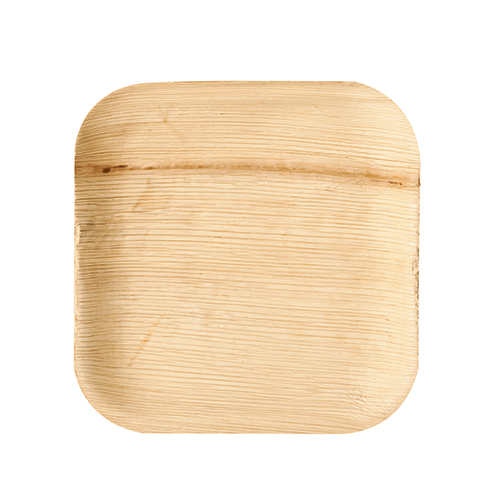 [85506] 4 x 25 Teller, Palmblatt "pure" eckig 18 cm x 18 cm x 1,5 cm
