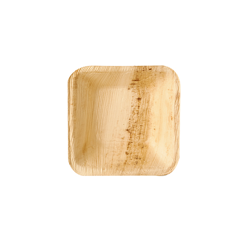 [85507] 10 x 25 Schalen, Palmblatt "pure" eckig 40 ml 8 cm x 8 cm x 2 cm