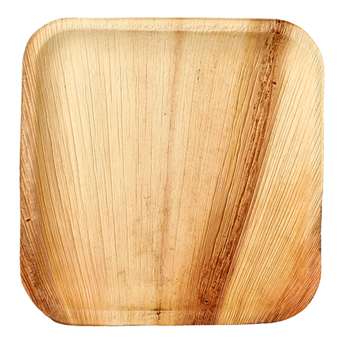 [85514] 4 x 25 Teller, Palmblatt "pure" eckig 25,5 cm x 25,5 cm x 1,5 cm