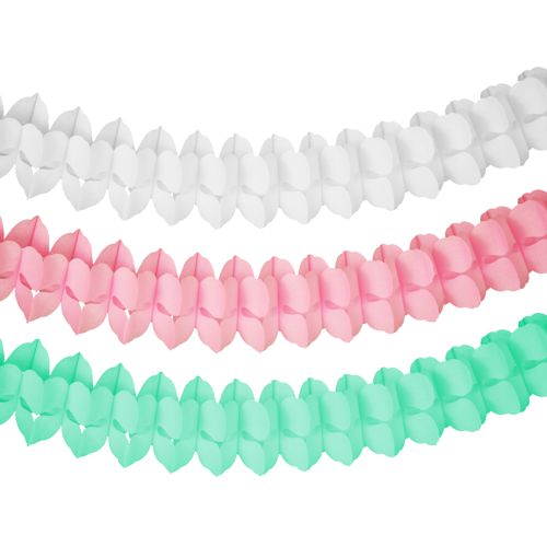 [85669] 15 x Girlande, Papier Ø 16 cm · 3,65 m farbig sortiert "Pastel"