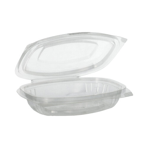 6 x 50 Feinkost- und Salatschalen mit Klappdeckeln, PLA "pure" 250 ml 3,1 cm x 16,1 cm x 13,2 cm