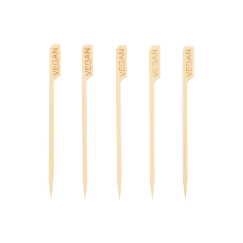 6 x 250 Fingerfood - Spieße "pure" 12 cm "VEGAN"