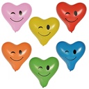 12 x 6 Luftballons Ø 28 cm farbig sortiert "Heart - Blinky" large
