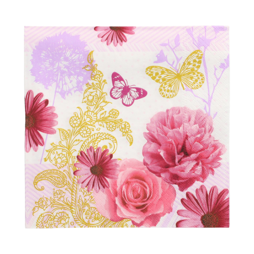 10 x 20 Servietten, 3-lagig 1/4-Falz 33 cm x 33 cm "Charlene"