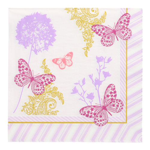 [86225] 10 x 20 Servietten, 3-lagig 1/4-Falz 40 cm x 40 cm "Charlene"