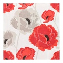10 x 20 Servietten, 3-lagig 1/4-Falz 40 cm x 40 cm "Poppy"