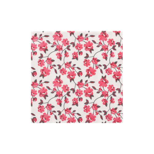 [86389] 14 x 20 Servietten, 3-lagig 1/4-Falz 25 cm x 25 cm fuchsia "Milleflora"