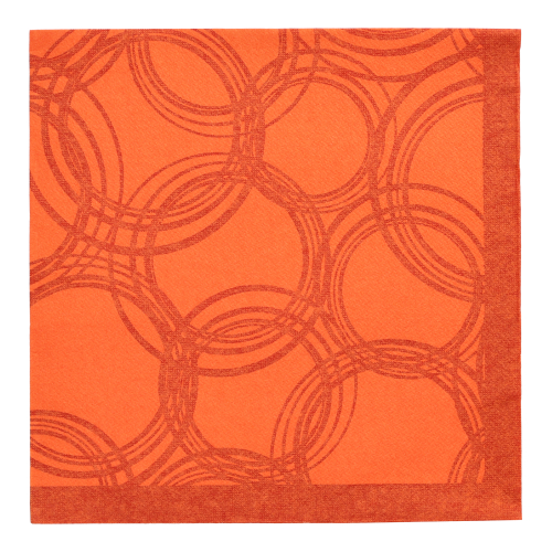 [86494] 5 x 50 Servietten "ROYAL Collection" 1/4-Falz 40 cm x 40 cm nektarine "Bubbles"