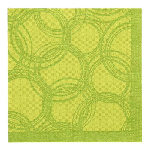5 x 50 Servietten "ROYAL Collection" 1/4-Falz 40 cm x 40 cm limonengrün "Bubbles"