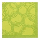 5 x 50 Servietten "ROYAL Collection" 1/4-Falz 40 cm x 40 cm limonengrün "Bubbles"