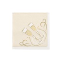 14 x 20 Servietten "ROYAL Collection" 1/4-Falz 25 cm x 25 cm gold "Festive Moments"
