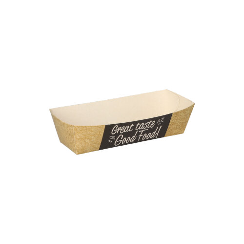 [86626] 14 x 50 Snacktrays, Pappe "pure" 3 cm x 3,3 cm x 10,5 cm "Good Food"