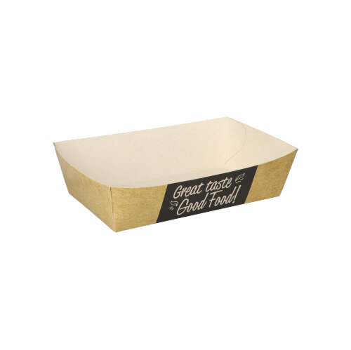 [86628] 12 x 50 Pommes-Frites-Trays "pure" 3,5 cm x 7 cm x 12 cm "Good Food" mittel