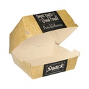 8 x 50 Burgerboxen, Pappe "pure" 7,8 cm x 11,5 cm x 11 cm "Good Food" groß