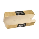 6 x 50 Baguetteboxen, Pappe "pure" 6,5 cm x 7,5 cm x 21 cm "Good Food"