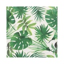 10 x 20 Servietten, 3-lagig 1/4-Falz 33 cm x 33 cm "Monstera"